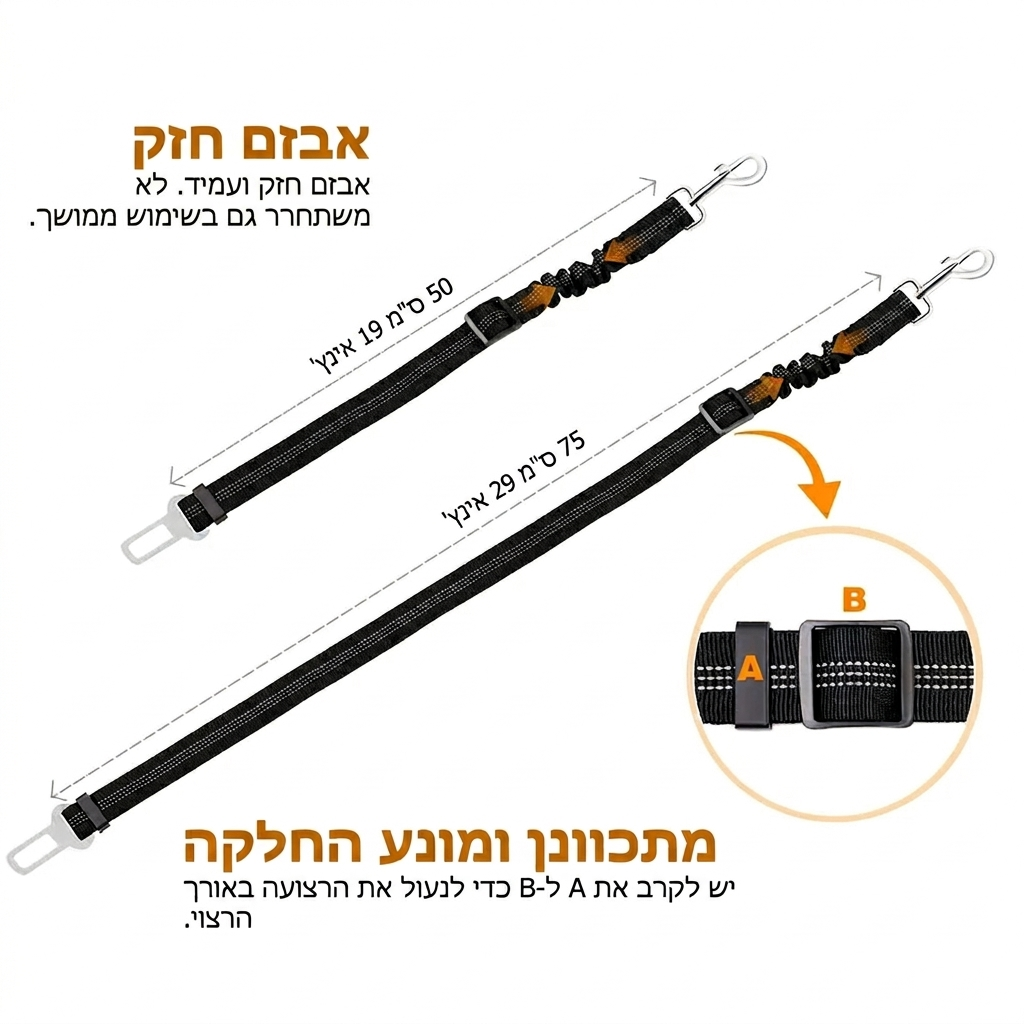 חגורת בטיחות ברכב לכלבים