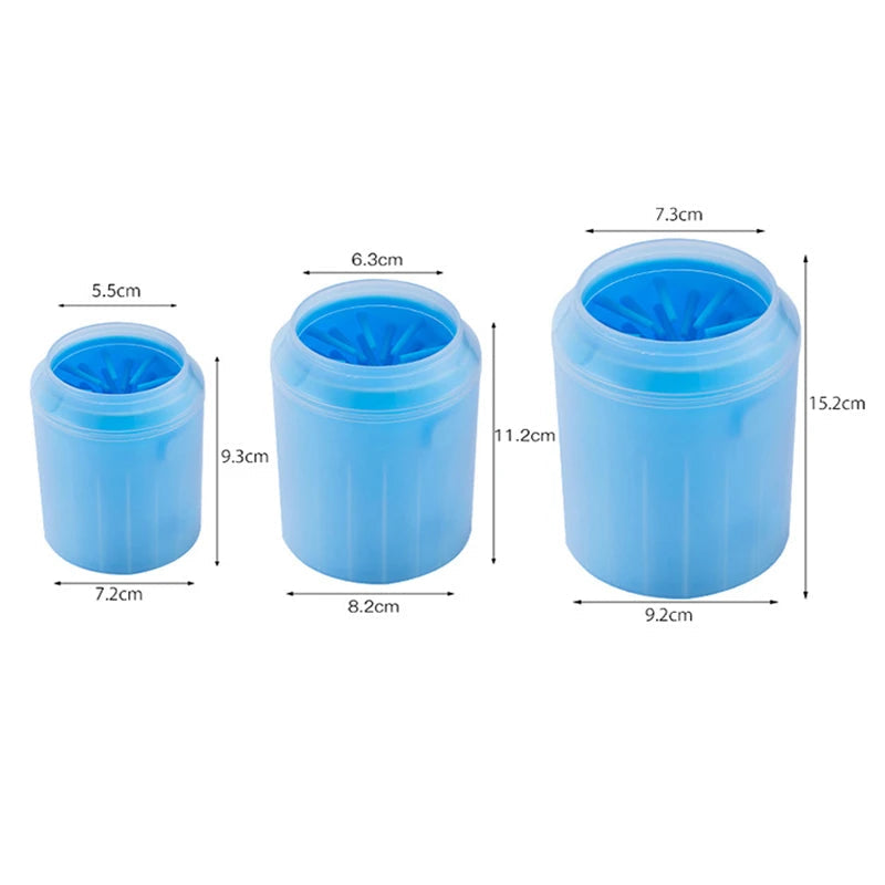 New Dog Paw Cleaner Cup Soft Silicone Combs Portable Outdoor Pet Foot Washer Paw Clean Brush Quickly Wash Foot Cleaning Bucket