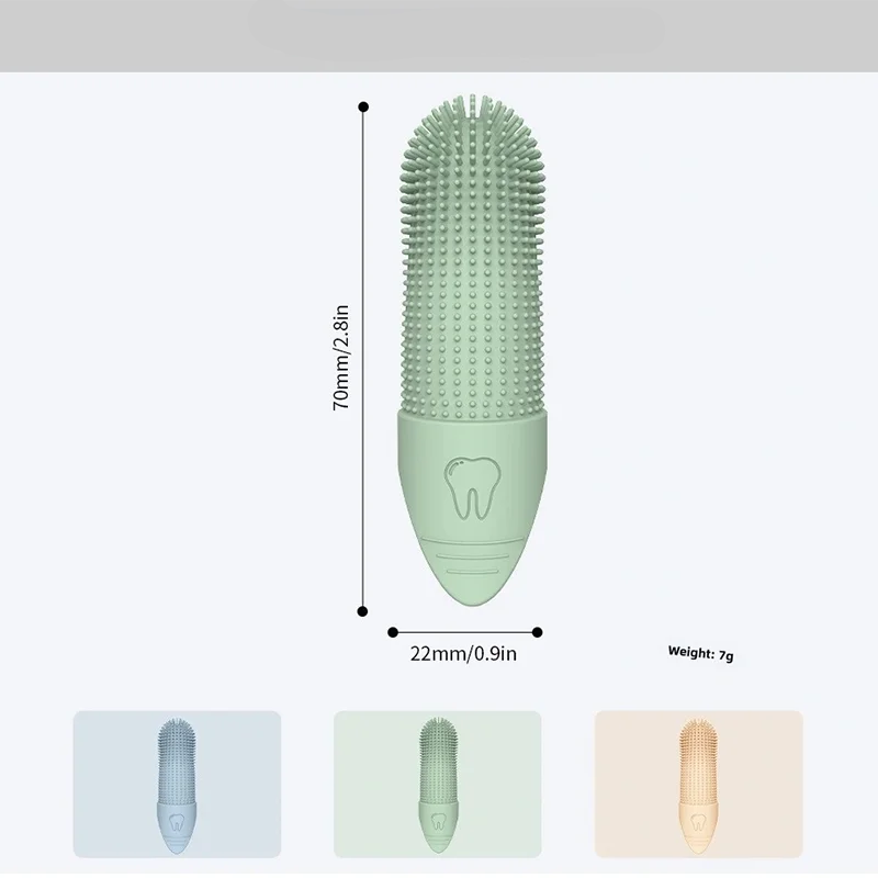 Dog Toothbrush, 360° Cleaning Finger Toothbrush for Dogs, Food Grade Silicone Dog Finger Toothbrush for Dogs & Cats Dental Care