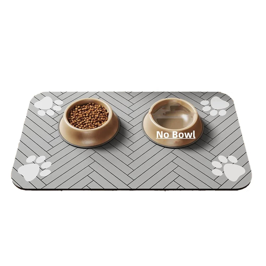 Pet Feeding Mat-Absorbent Pet Placemat for Food and Water Bowl, with Waterproof Rubber Backing, Quick Dry Water Mat for Dog Cat