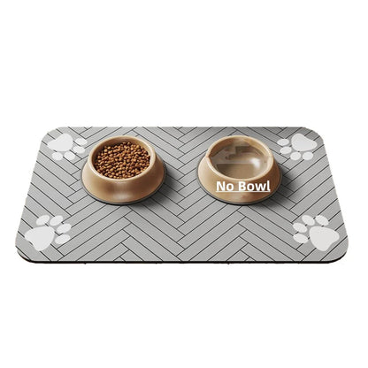 Pet Feeding Mat-Absorbent Pet Placemat for Food and Water Bowl, with Waterproof Rubber Backing, Quick Dry Water Mat for Dog Cat